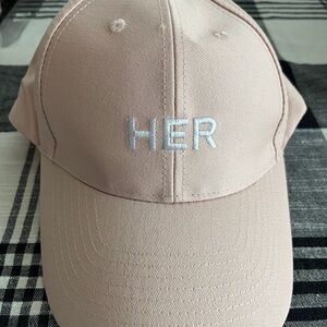 Burberry Pink Embroidered Hat Classic Baseball Style